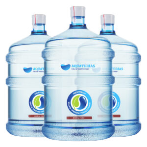 Three bottles of mineral water