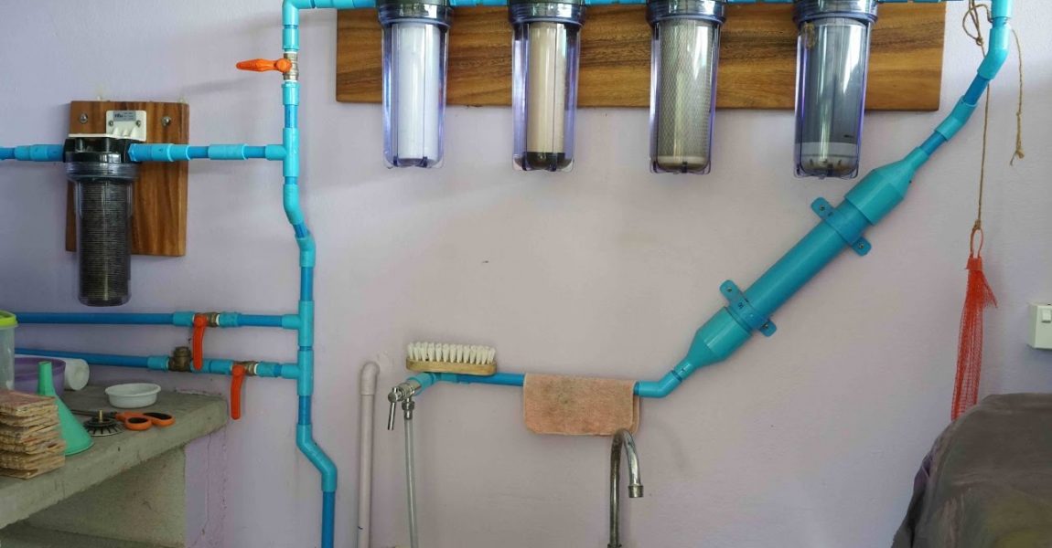 Homemade drinking water filter system