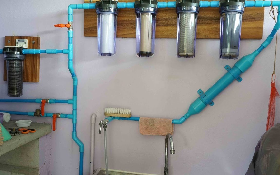 Homemade drinking water filter system