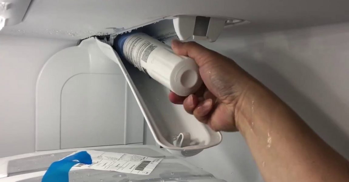 How to replace water filter on Whirlpool French Door Fridge