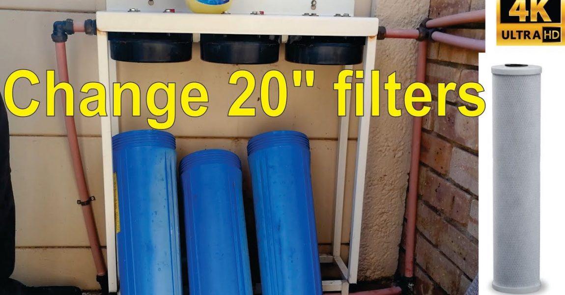 How to replace 20 inch filters for a water filtration system.