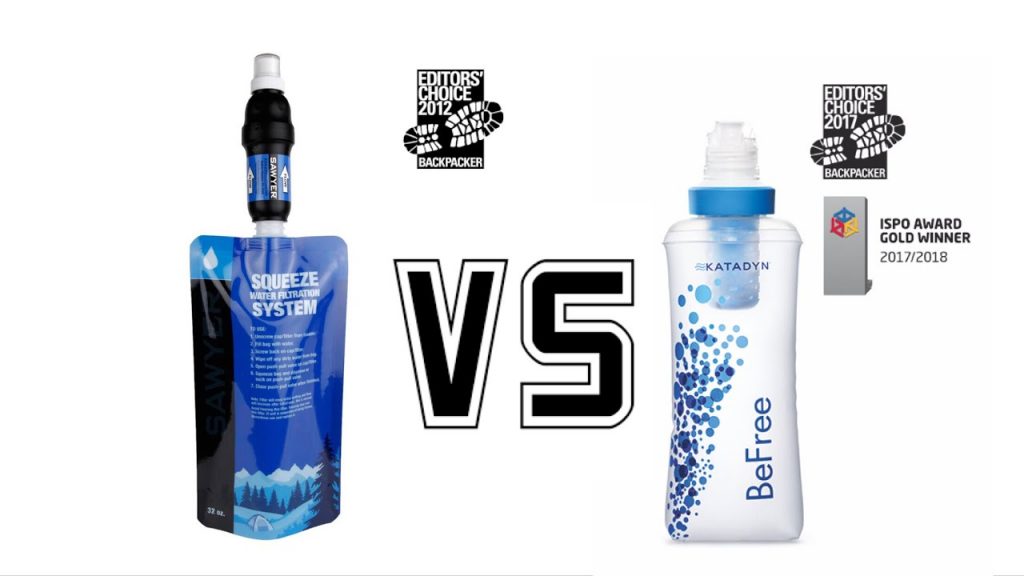 Sawyer Squeeze vs. Katadyn's BeFree water filter