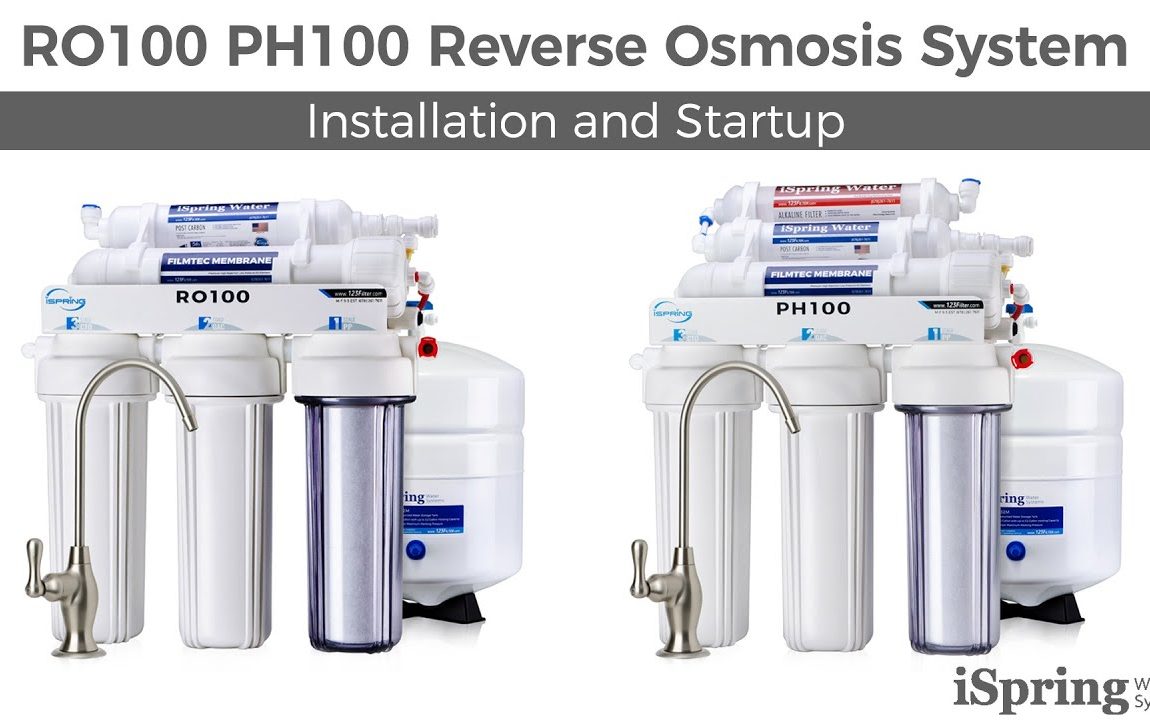 iSpring RO100 PH100 Fast Flow RO Reverse Osmosis 100GPD Water Filtration System DIY Installation