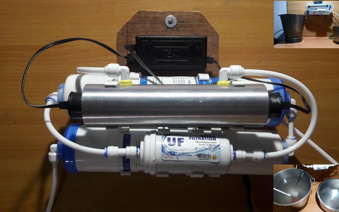 Homemade UV + UF (4 stage) water purifier for tap water- very effective & cheap