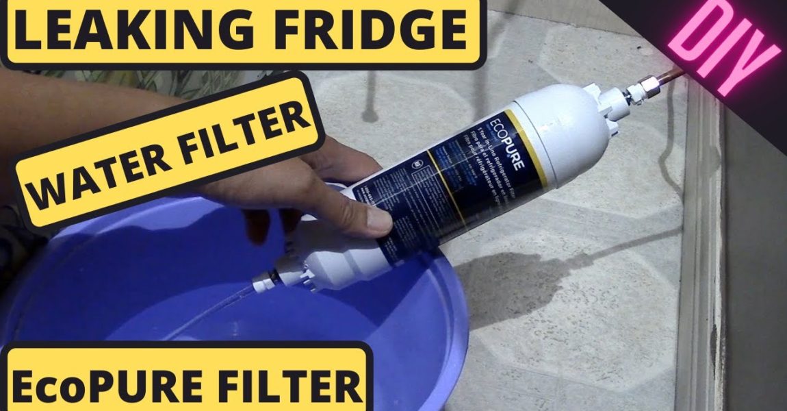 Fridge Water Filter Leaking Water. How to Replace with ECO PURE Inline fridge filter.