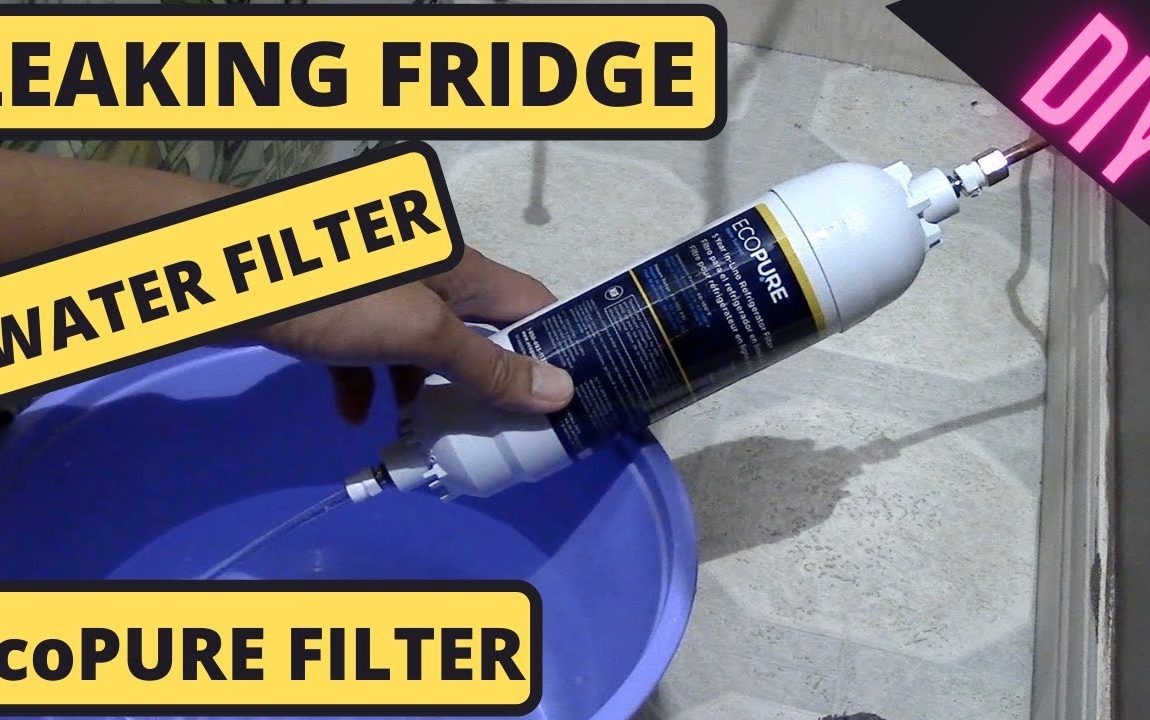Fridge Water Filter Leaking Water. How to Replace with ECO PURE Inline fridge filter.