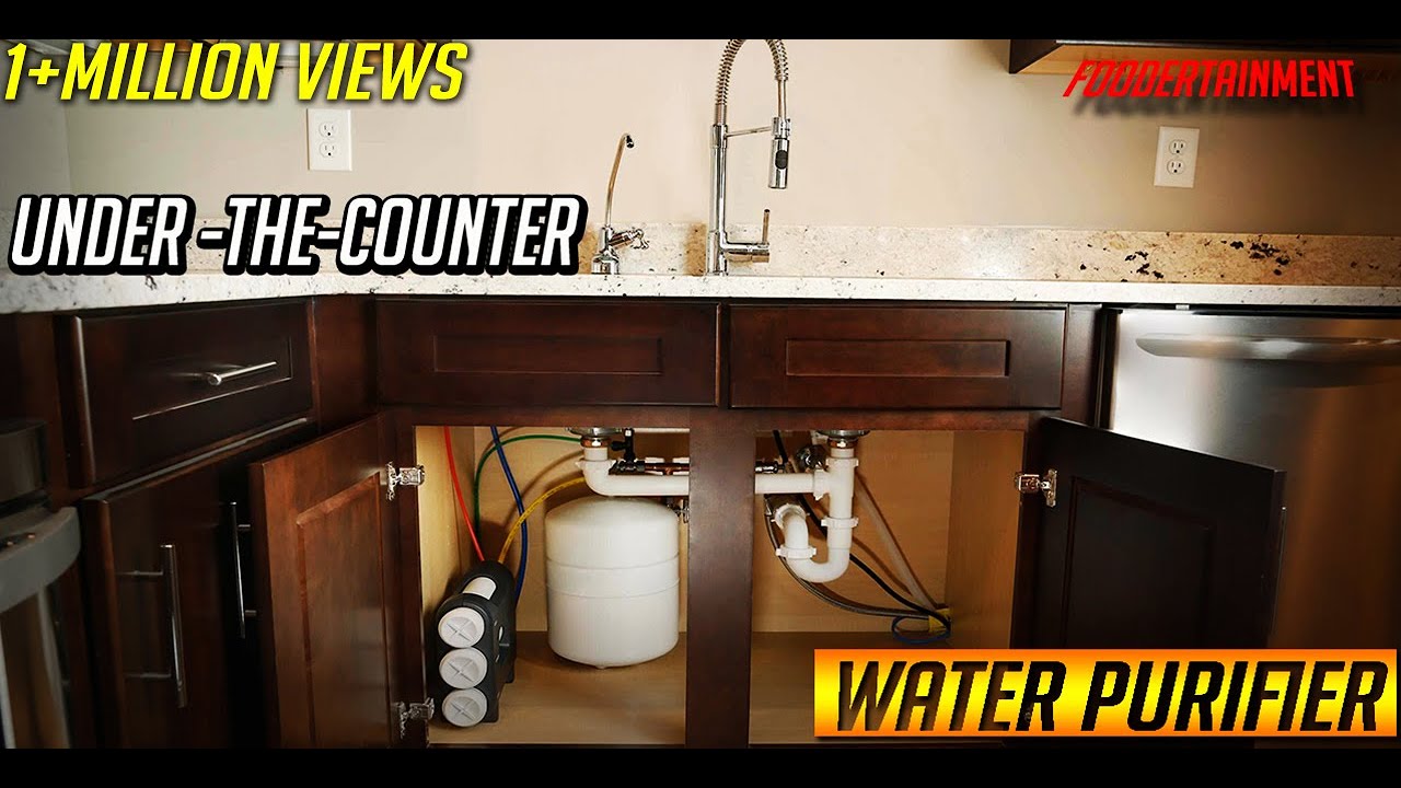 How to Install a Below Counter or Sink Water Filtration System RO UV UF TDS Water purifier Kent RO