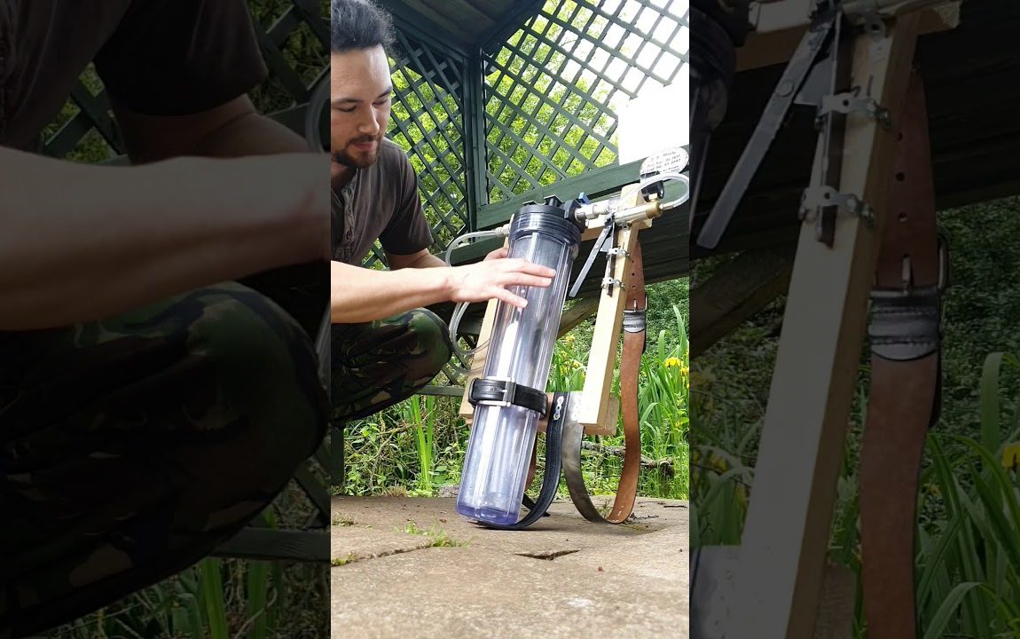 DIY STREAM WATER FILTRATION SYSTEM: Off grid survival and a simple way to collect and store water