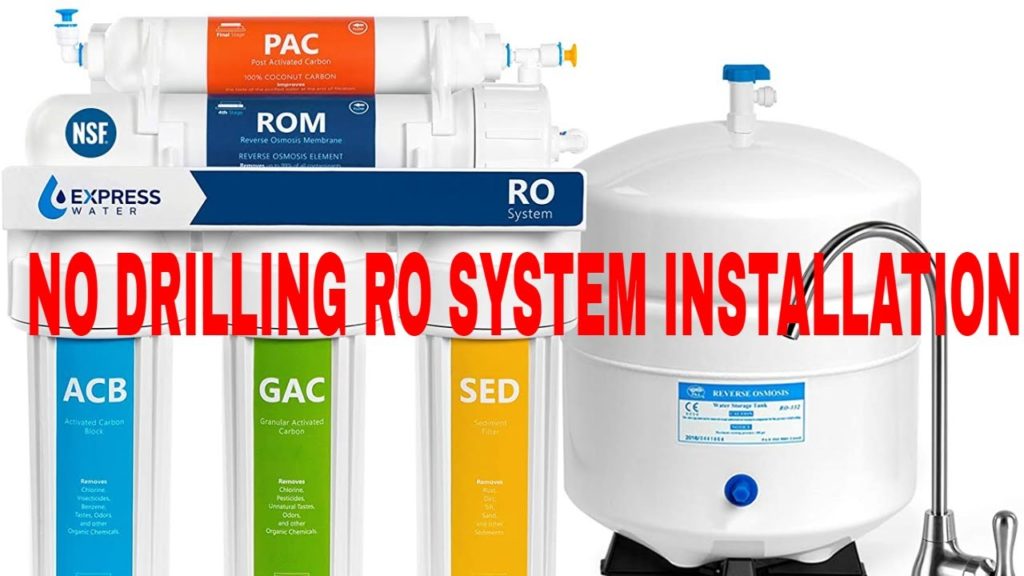5 Stage Express Water Reverse Osmosis Water Filtration System easy how to installation No Drilling
