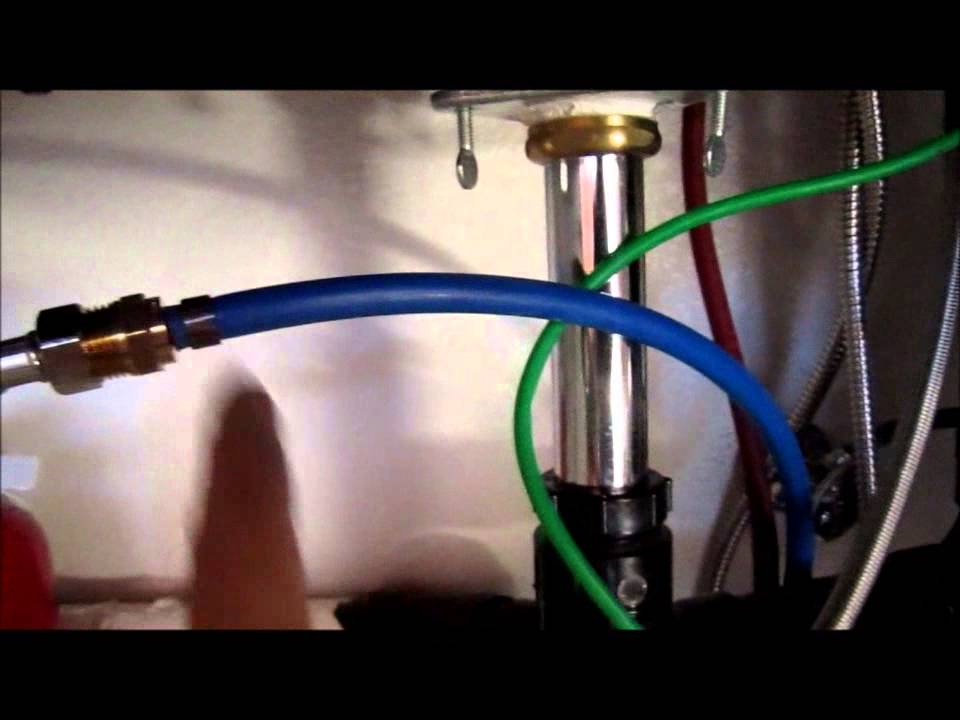 Aquasana water filtration system with PEX plumbing setup