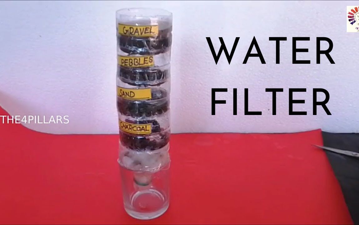 How to make a water filter | water filter working model |Charcoal Sand Water filter - Project