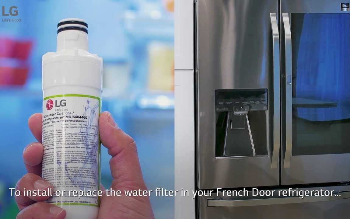 LG French Door Refrigerator - Installing the Upper Interior Water Filter