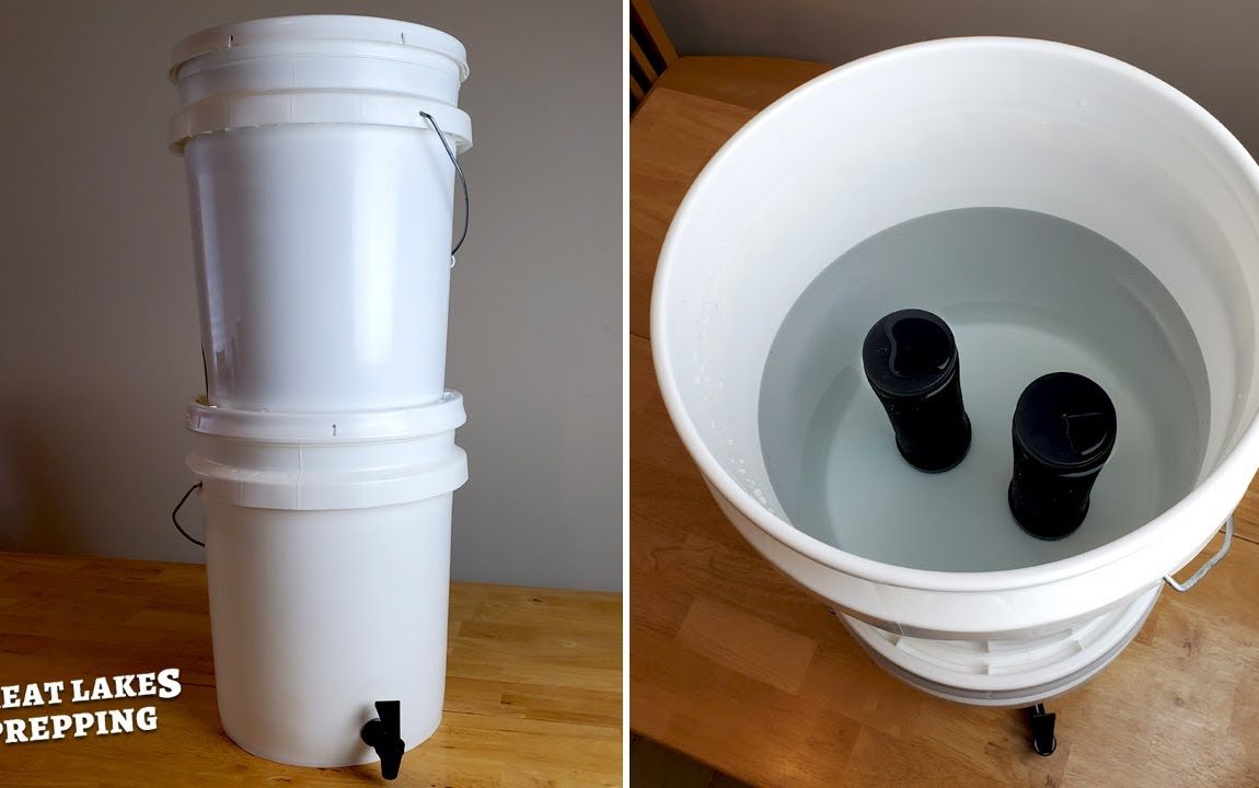 DIY Big Berkey Style Water Filter System with 5 Gallon Buckets (for 1/4 the cost)