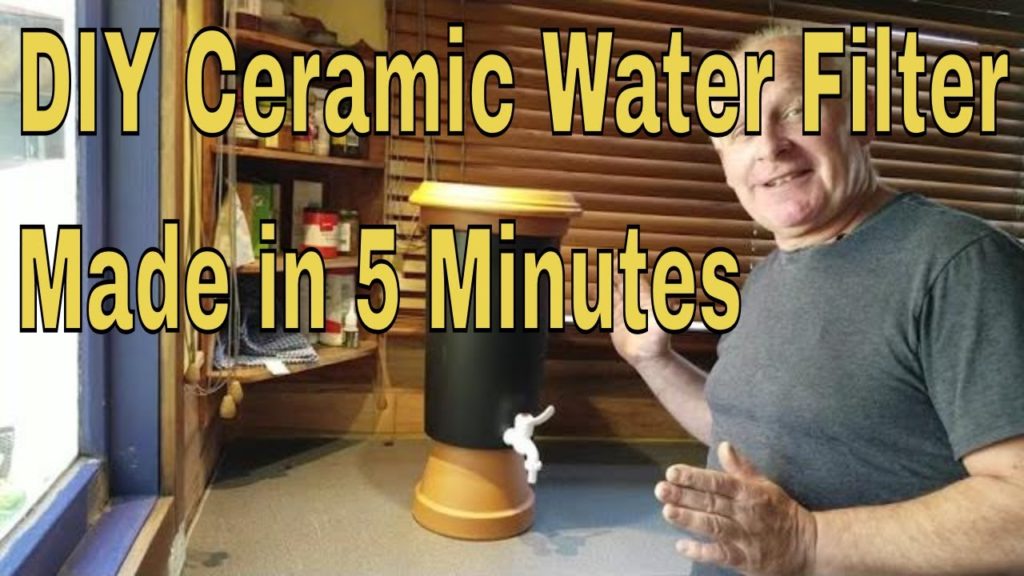 DIY water filter.  3 gallon-12 litre capacity  no tools no electricity.