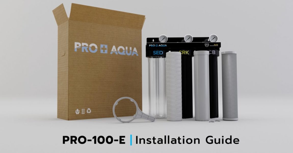 PRO+AQUA - Whole House Water Filter 3 Stage Well Water Filtration System - PRO-100-E Install Video