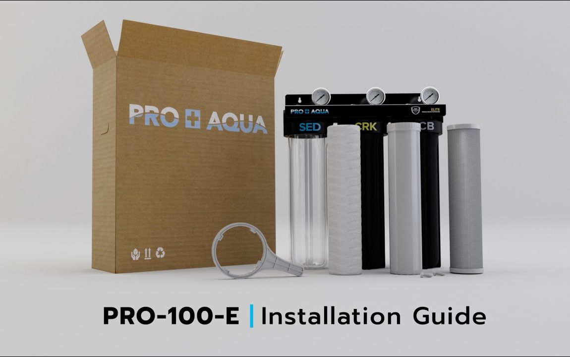 PRO+AQUA - Whole House Water Filter 3 Stage Well Water Filtration System - PRO-100-E Install Video