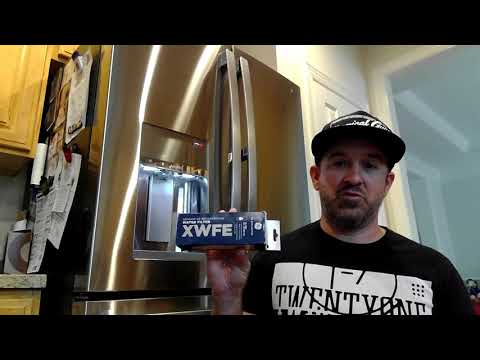 How To Replace Your GE Profile Refrigerator Water Filter XWF XWFE French Door Side By Side Cafe DiY